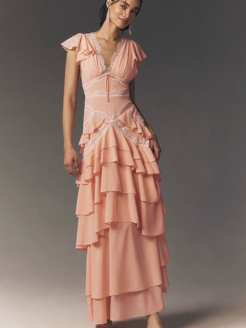 For Love & Lemons Adriana Silk Blend
Maxi Gown